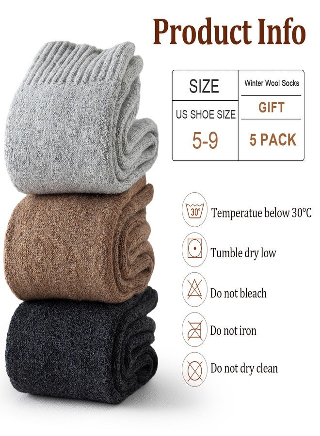 Tavaleu Wool Socks for Women Men,Winter Soft Cozy Thermal Sock Warm Breathable Crew Boot Socks - Image 5